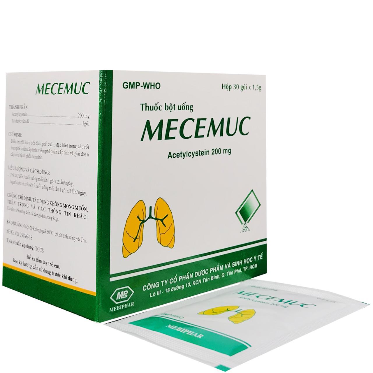 Mecemuc (Acetylcysteine) 200mg Mebiphar (H/30g/1.5gr)