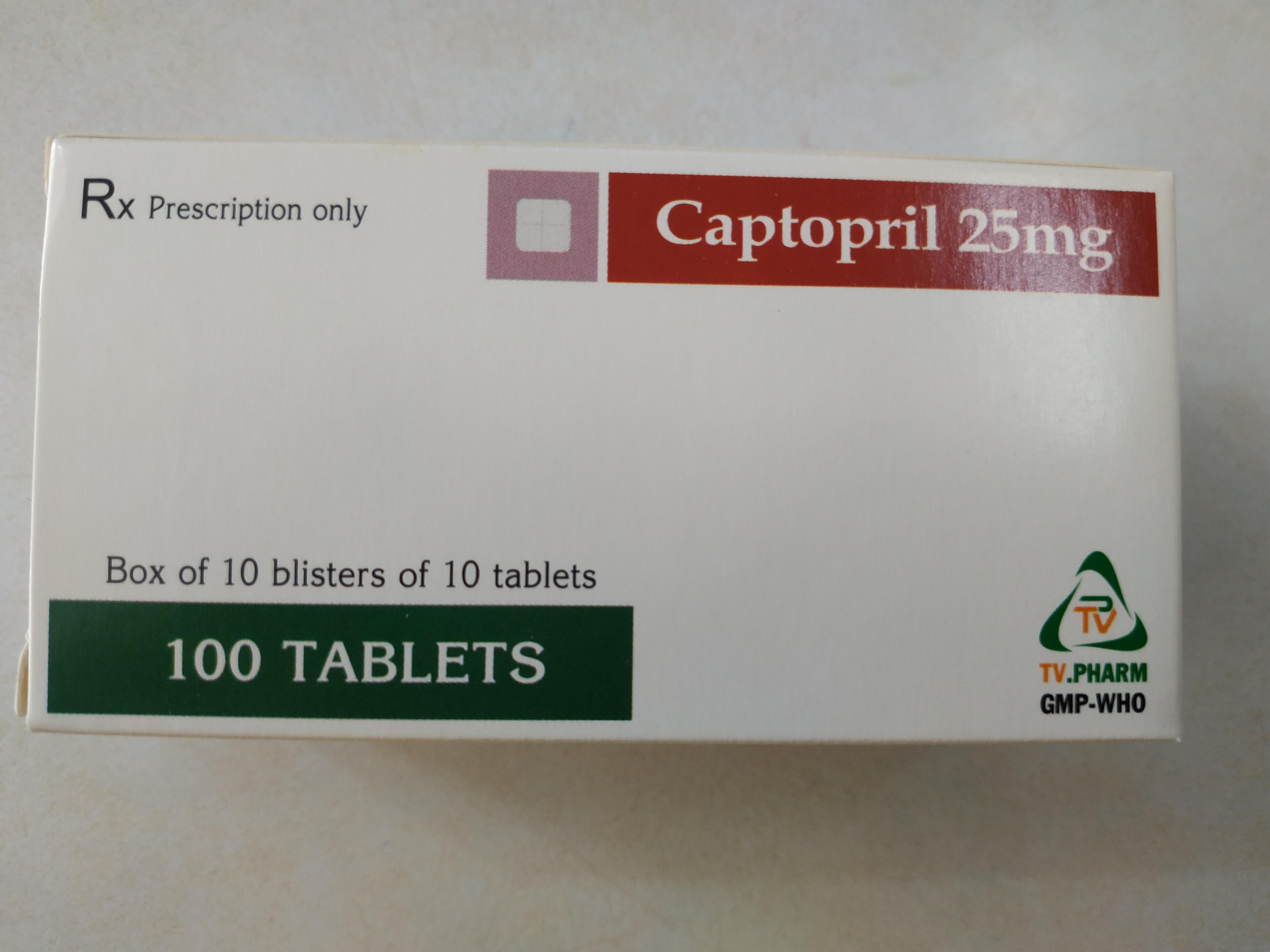 Captopril 25mg Tv.Pharm (H/100v)