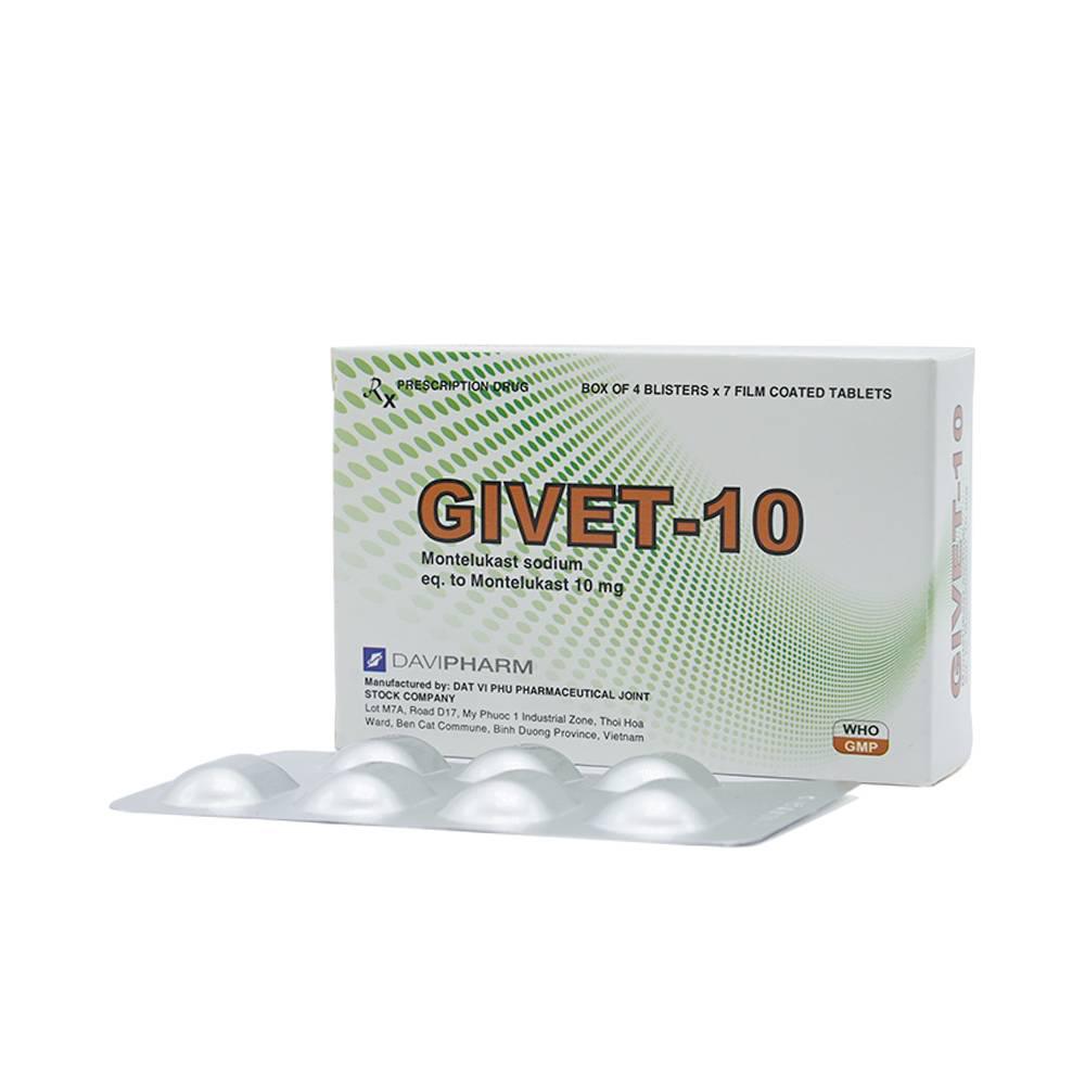 Givet 10 (Montelukast) Davipharm (H/28v)