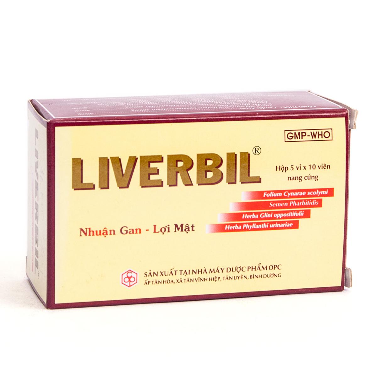 Liverbil (Actiso, Bìm Bìm Biếc, Cao Rau Đắng, Diệp Hạ Châu) OPC (H/50v)