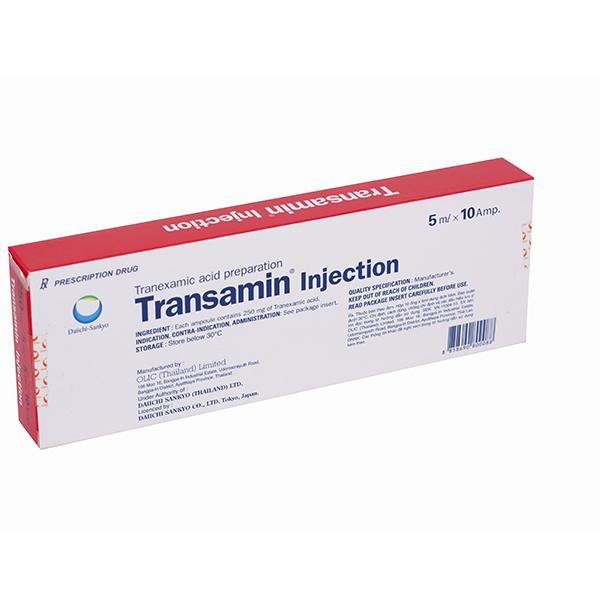 Transamin 250mg/5ml (Acid Tranexamic)  Daiichi-Sankyo (H/10 ống/5ml)