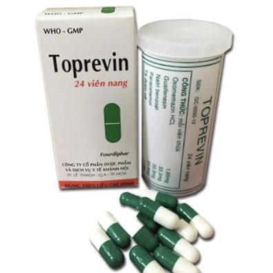 Toprevin (Acetaminophen, Guaifenesin, Oxomemazine, Sodium Benzoate) Thành Nam (C/24v)