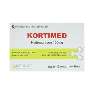 Kortimed (Hydrocortison) 100mg Medlac (H/10 ống)