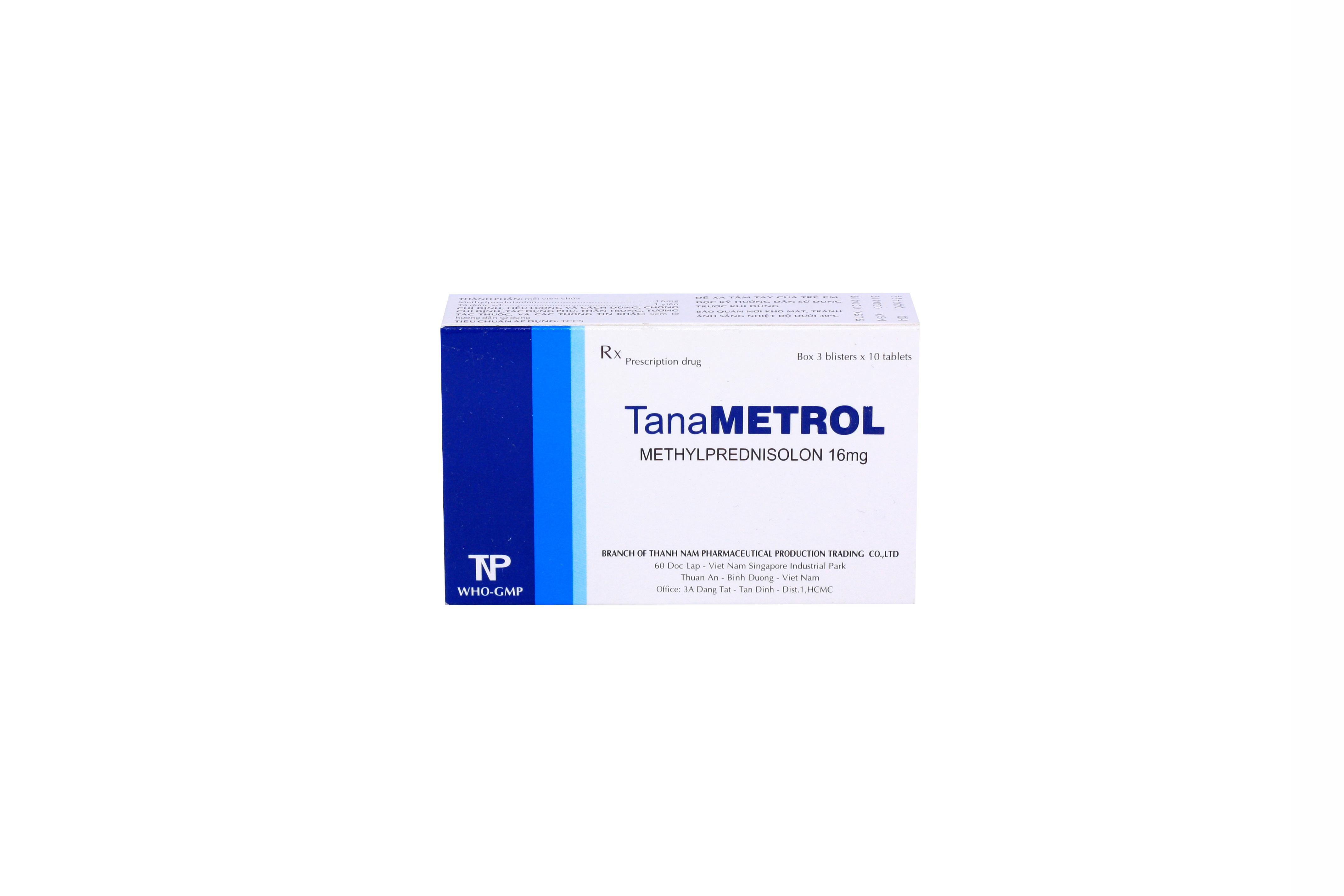 Tana Metrol (Methylprednisolon) 16mg Thành Nam (H/30v)
