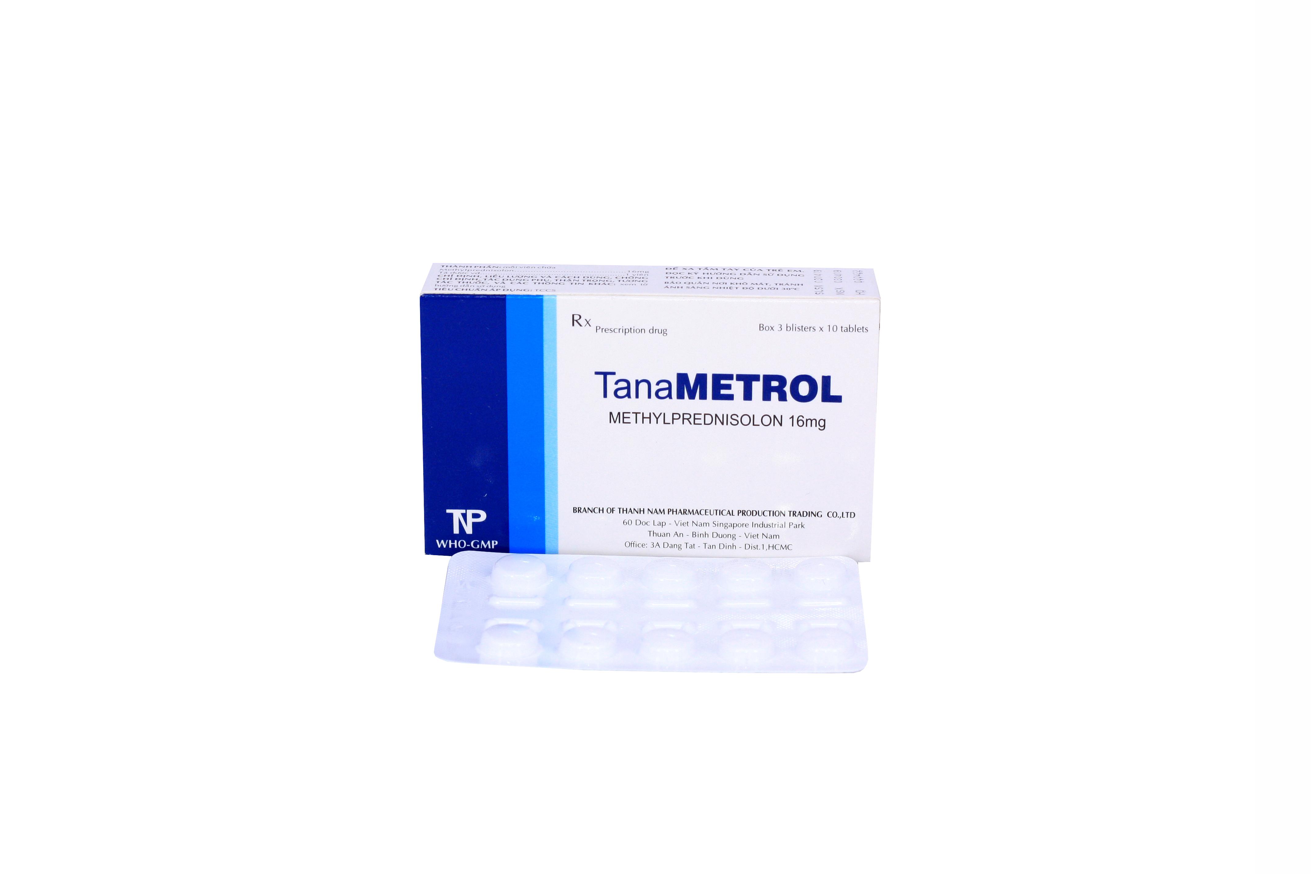 Tana Metrol (Methylprednisolon) 16mg Thành Nam (H/30v)