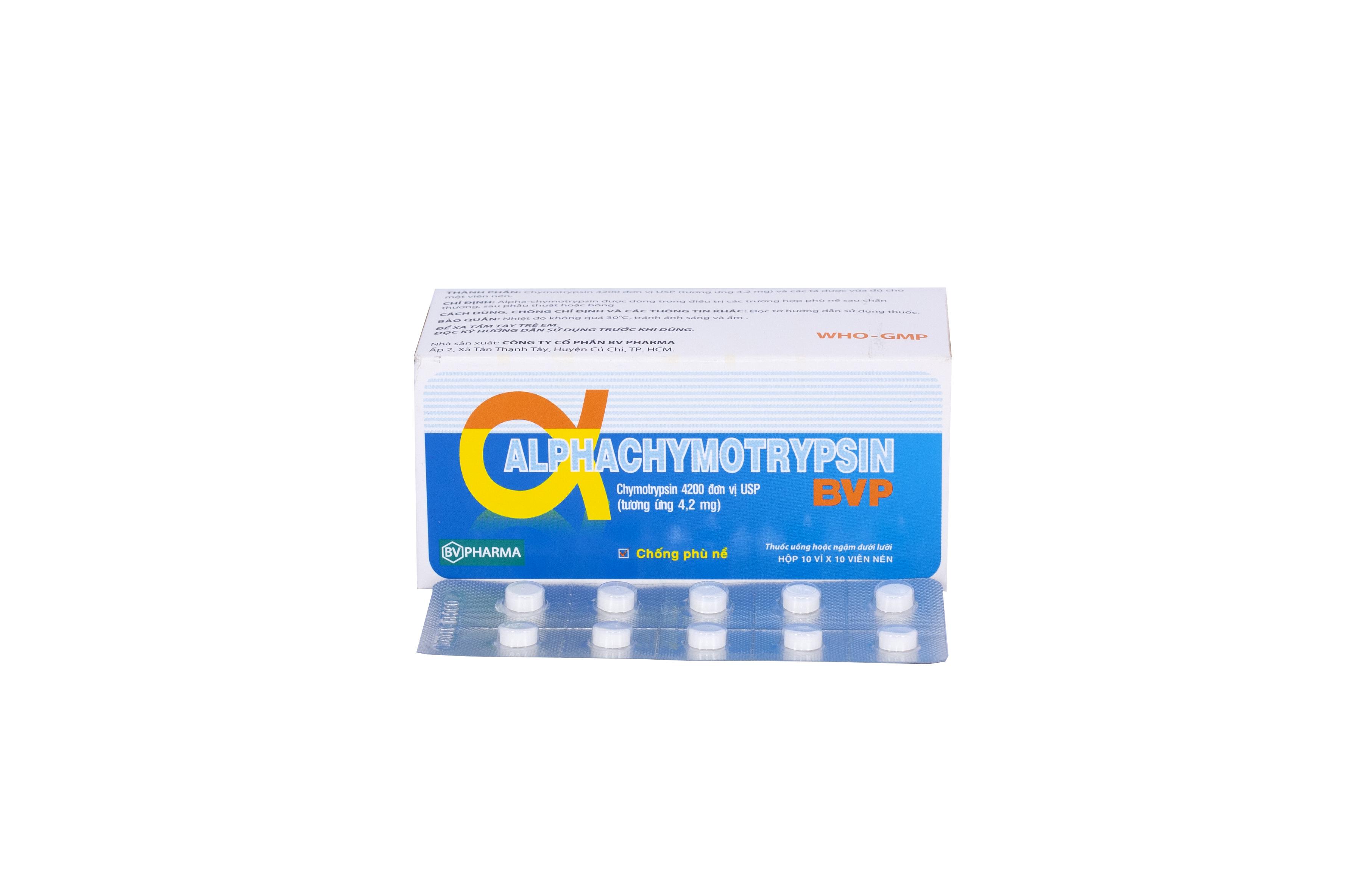 Alphachymotrypsin 4200 BV Pharma (H/100v)