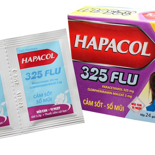 Hapacol 325 Flu (Paracetamol, Clorpheniramin Maleat) DHG Pharma (H/24g)