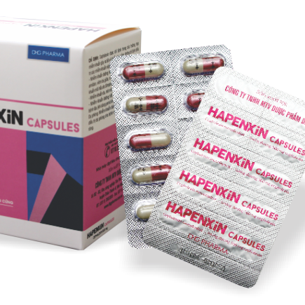 Hapenxin (Cephalexin) 500mg DHG Pharrma (C/100v) (Hồng)