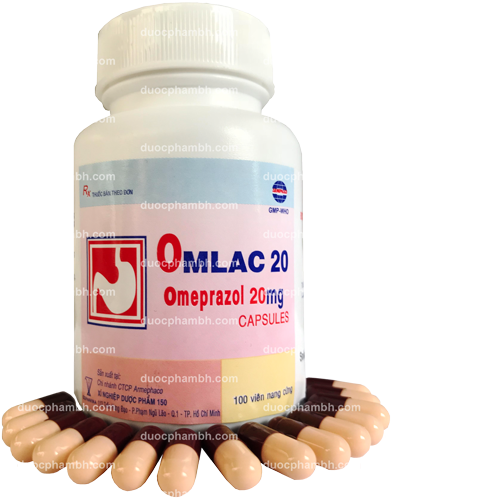 Omlac 20 (Omeprazol) Capsules Armephaco (Lốc/5chai/100v)