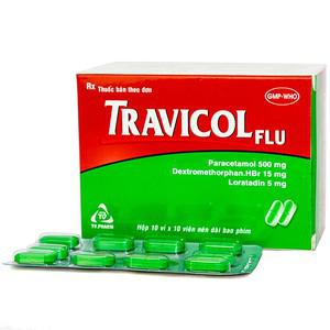 Travicol Flu (Paracetamol, Dextromethorphan, Loratadin) TV.Pharm (H/100v)