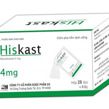 Hiskast (Montelukast) 4mg DP 3/2 (H/28g)