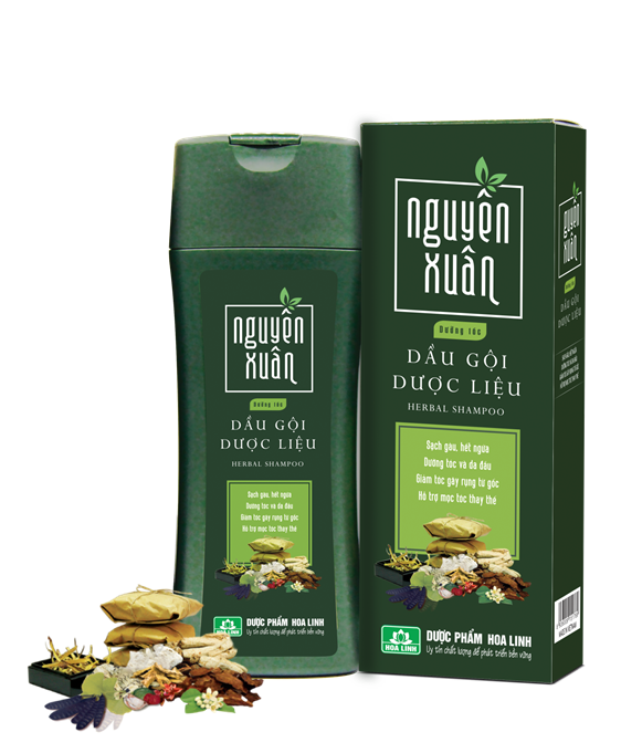 Dầu Gội Dược Liệu Nguyên Xuân Hoa Linh Xanh (C/200ml)