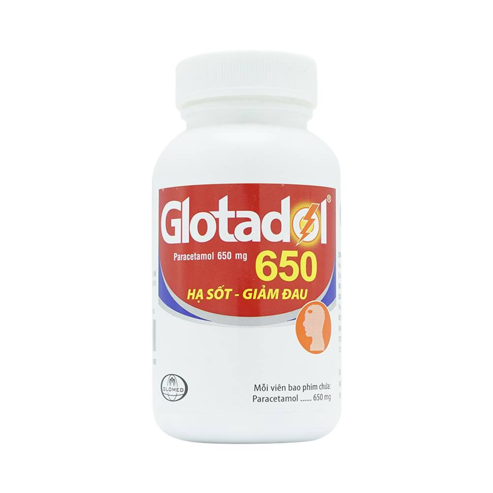 Glotadol 650 (Paracetamol) Glomed (C/200v)