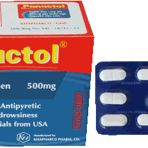 Panactol (Acetaminophen) 500mg Khapharco (H/120v)