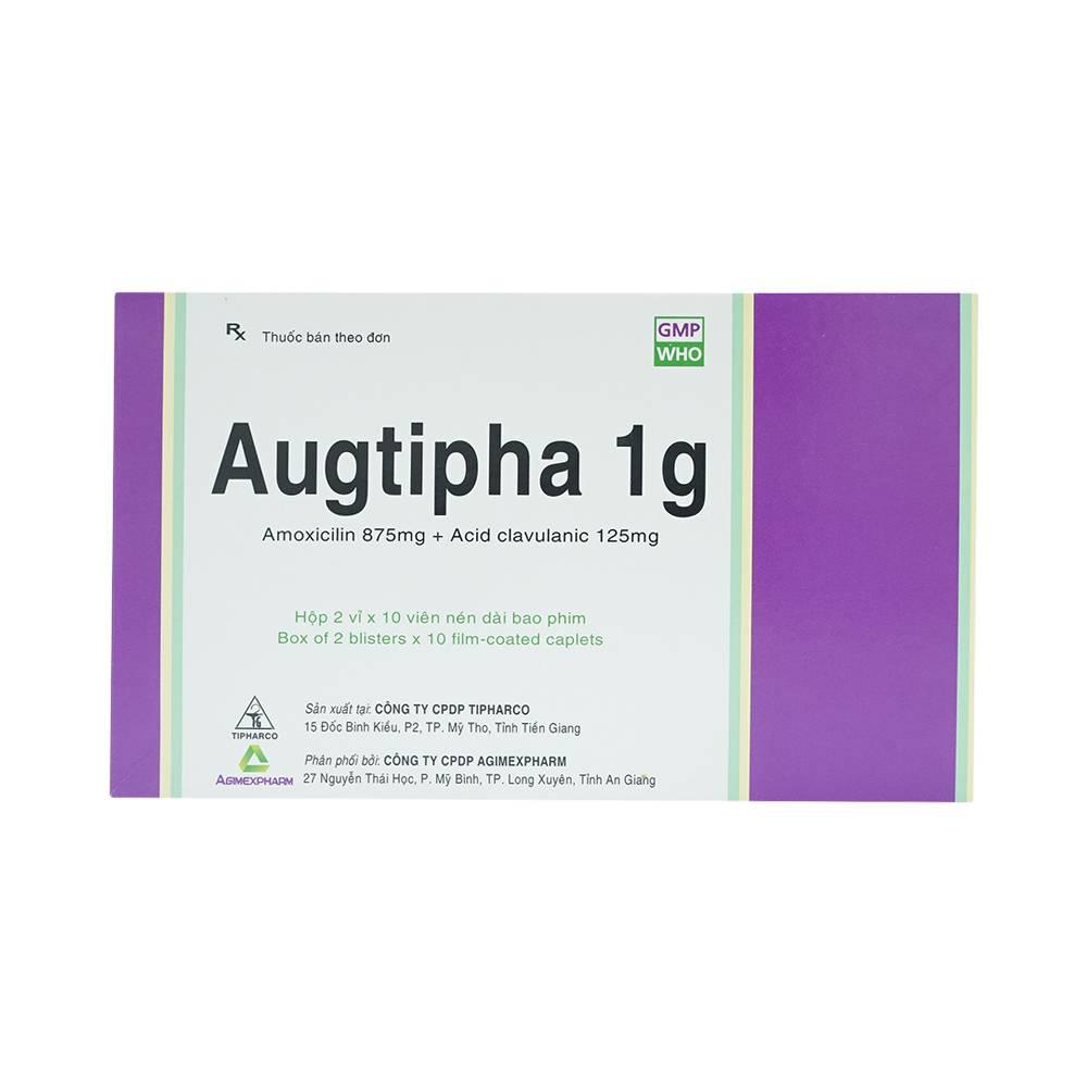 Augtipha 1g (Amoxicillin, Acid Clavulanic) Tipharco (H/20v)