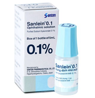 Sanlein eye 0.1% Nhỏ Mắt (Natri Hyaluronate) Santen (C/5ml)