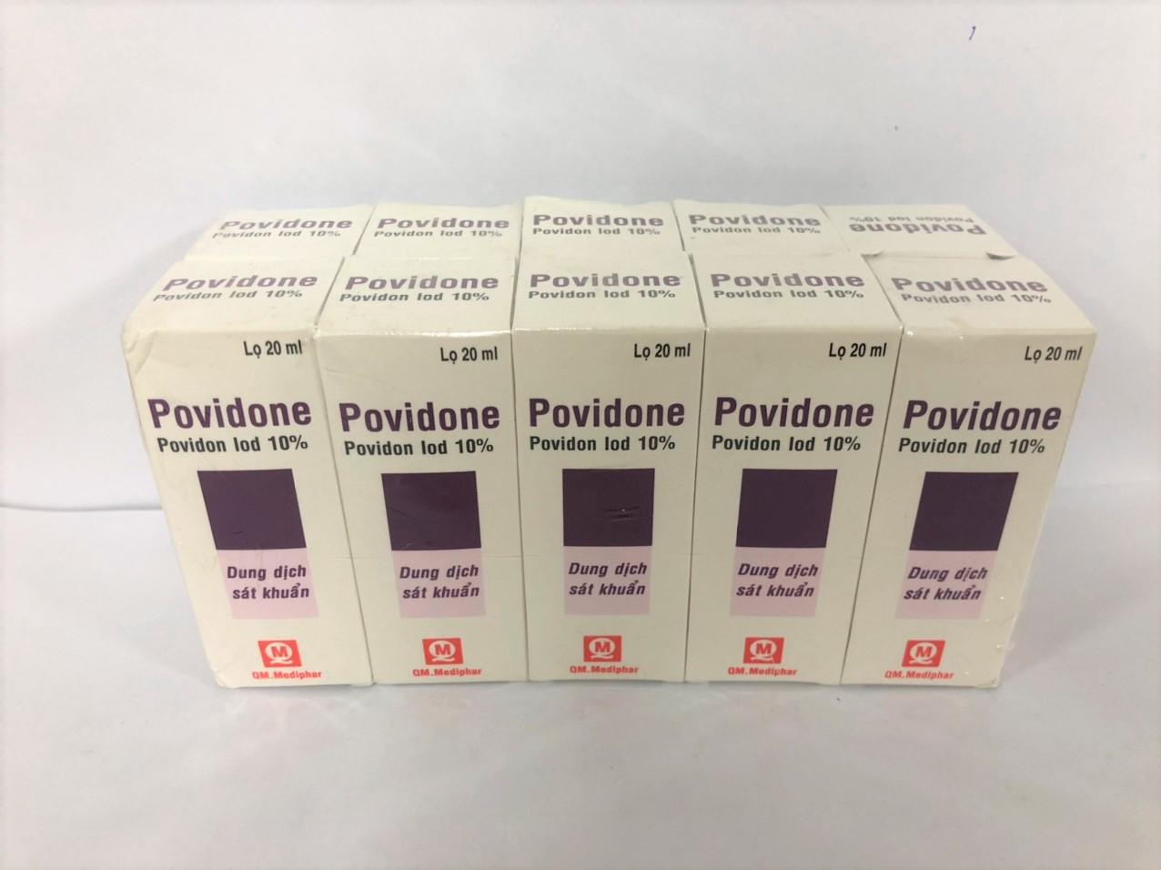 Povidone Povidon Iod 10% - Qm.Mediphar (Lốc/10c/20ml)