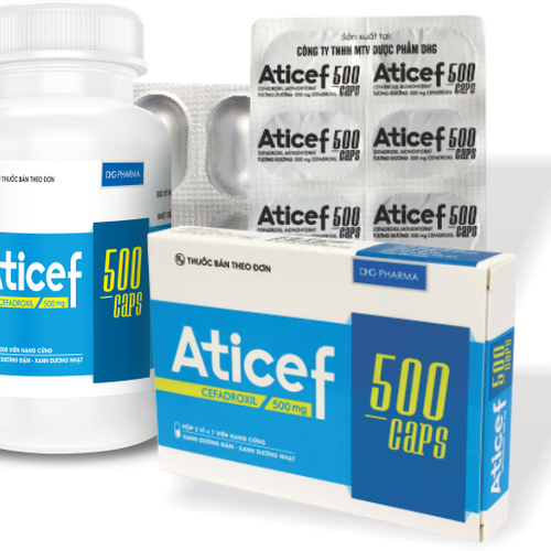 Aticef (Cefadroxil) 500mg DHG Pharma (H/14v)