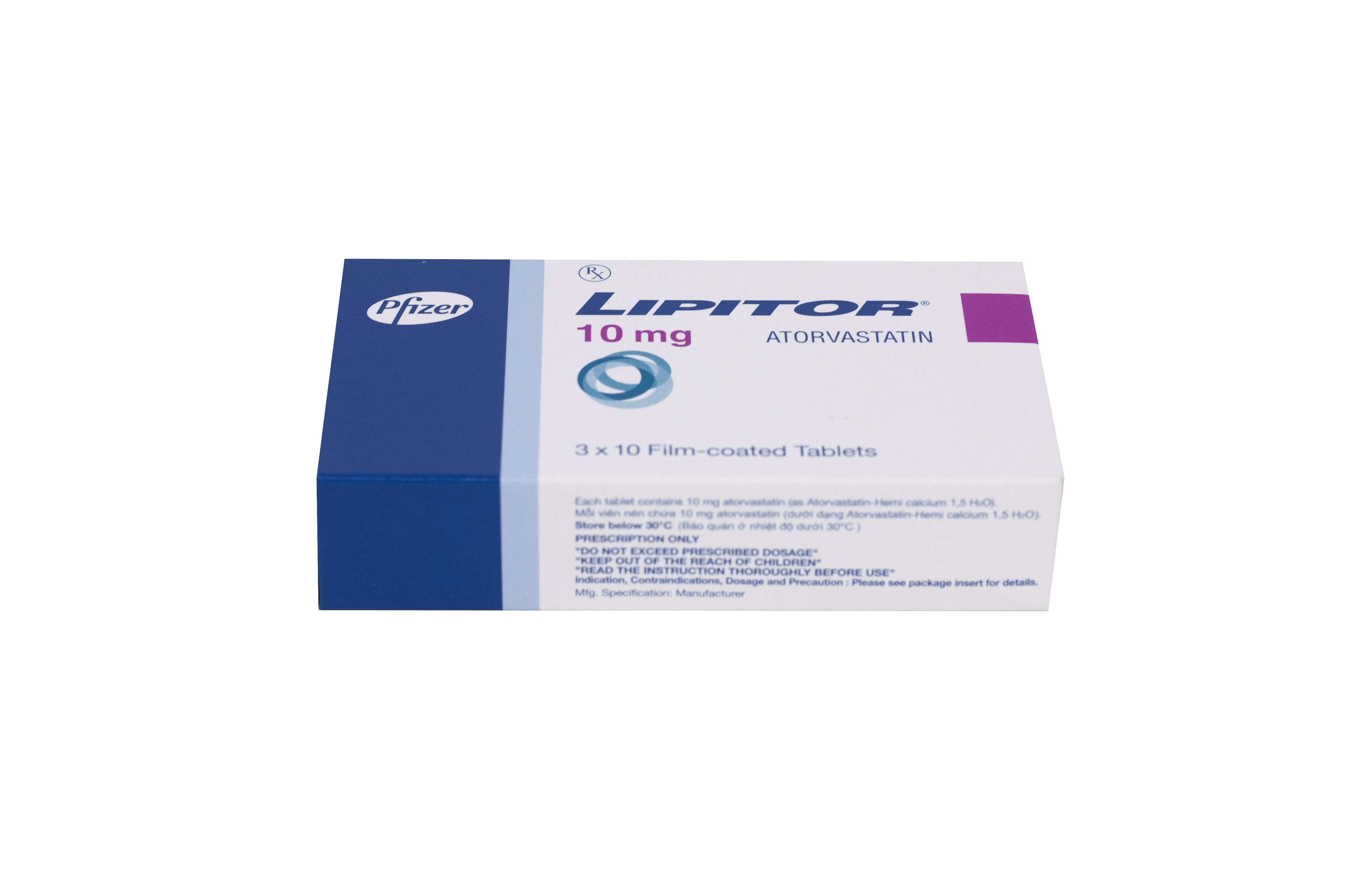 Lipitor 10mg (Atorvastatin) Pfizer (H/30v) (Cty)