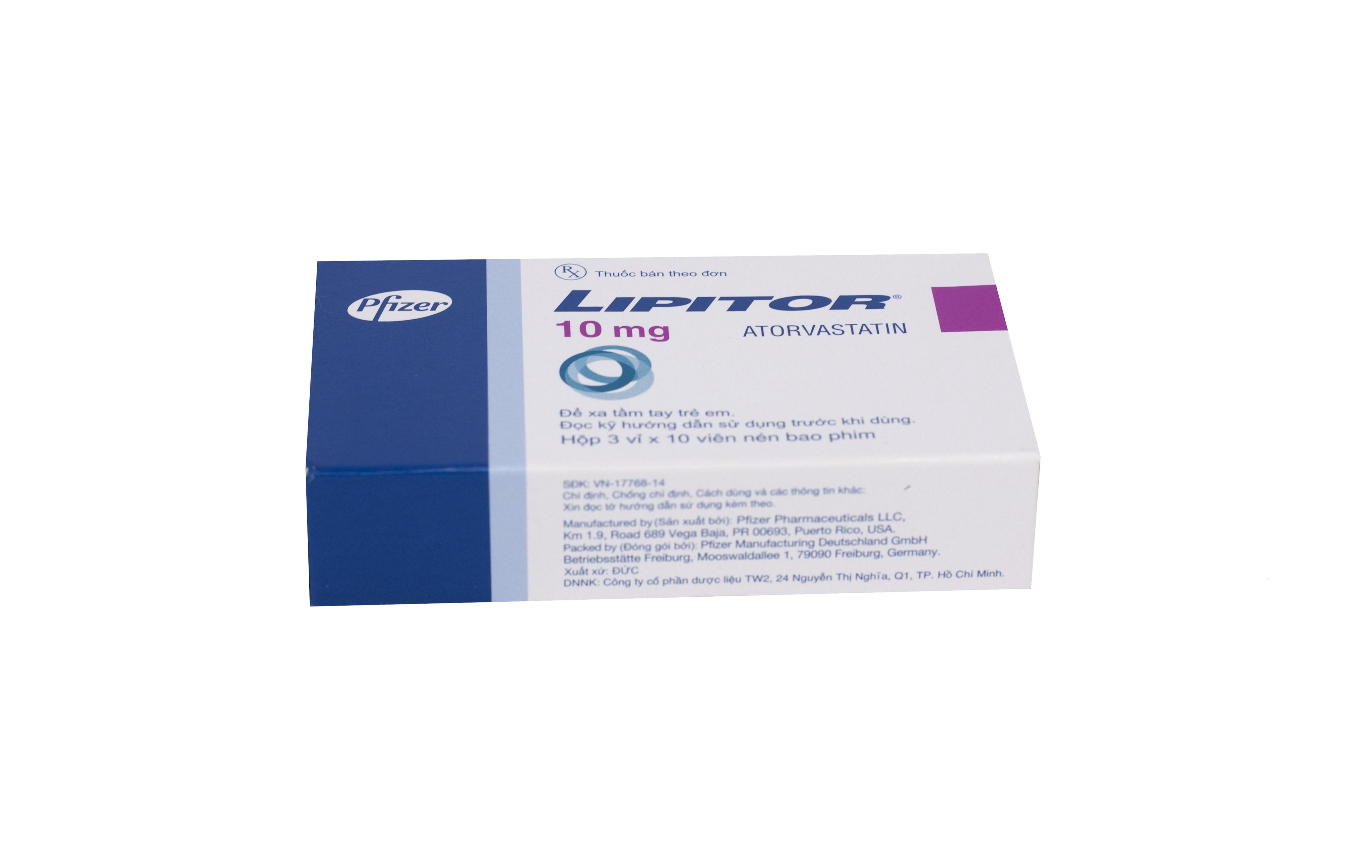 Lipitor 10mg (Atorvastatin) Pfizer (H/30v) (Cty)