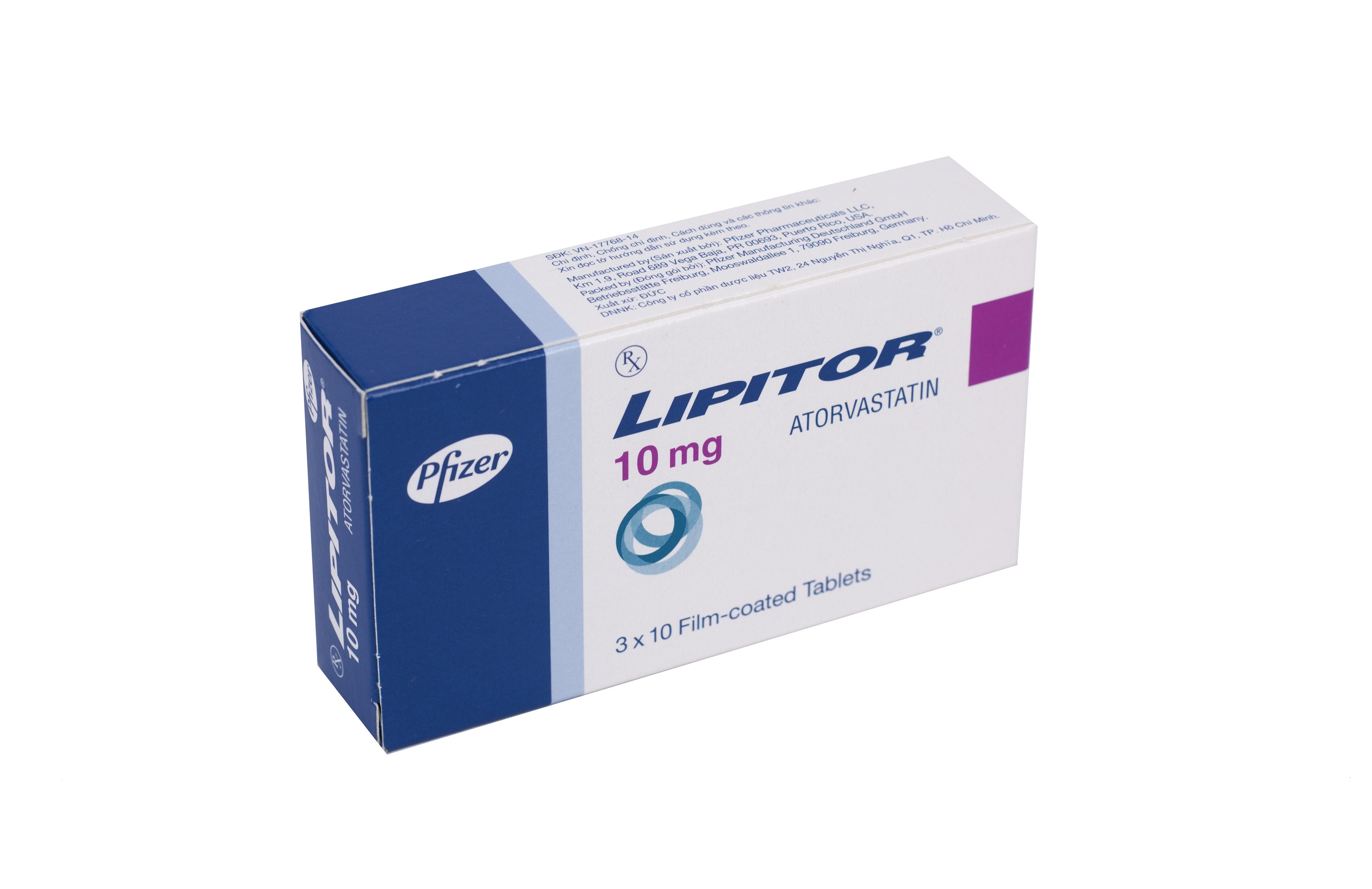 Lipitor 10mg (Atorvastatin) Pfizer (H/30v) (Cty)