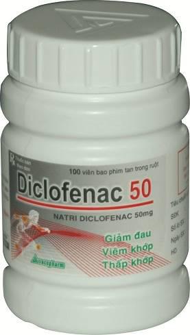 Diclofenac 50 Vacopharm (Lốc/10chai/100v)