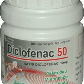 Diclofenac 50 Vacopharm (Lốc/10chai/100v)