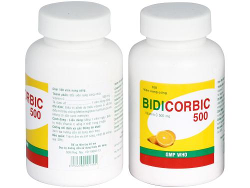 Bidicorbic 500 (Vitamin C) Bidiphar (C/100v)