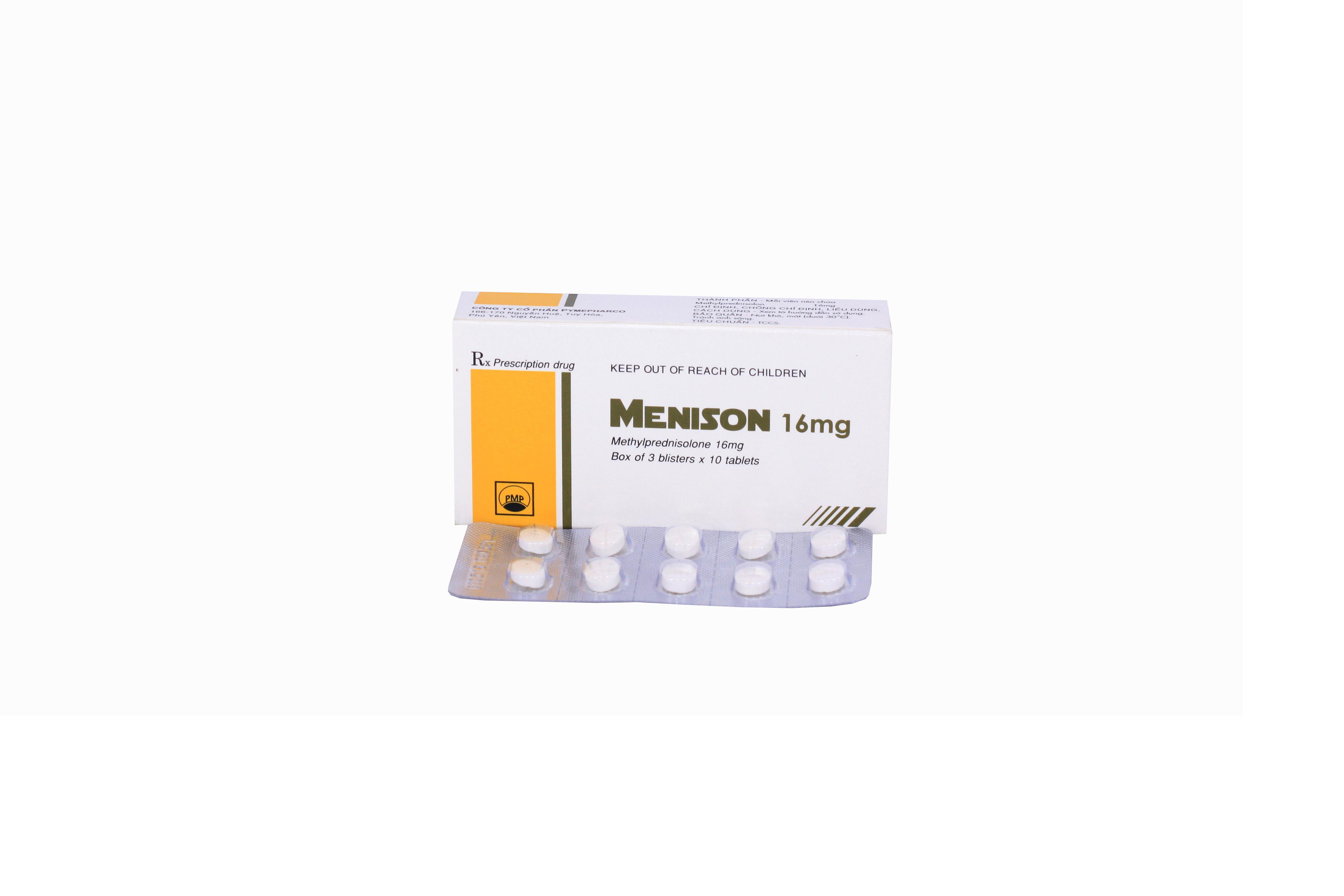 Menison 16mg (Methylprednisolone) Pymepharco (H/30v)