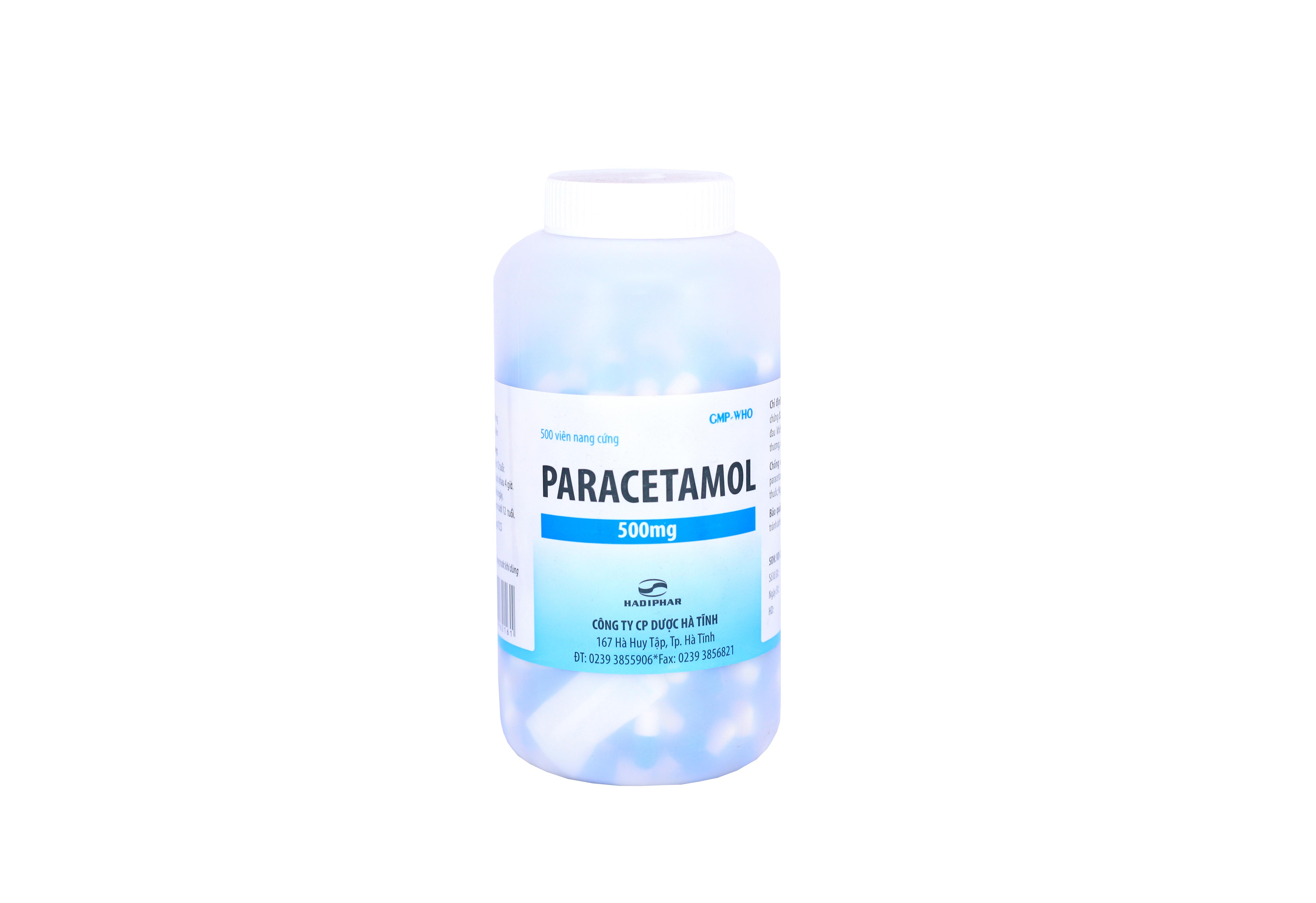 Paracetamol 500mg Hadiphar (C/500v)