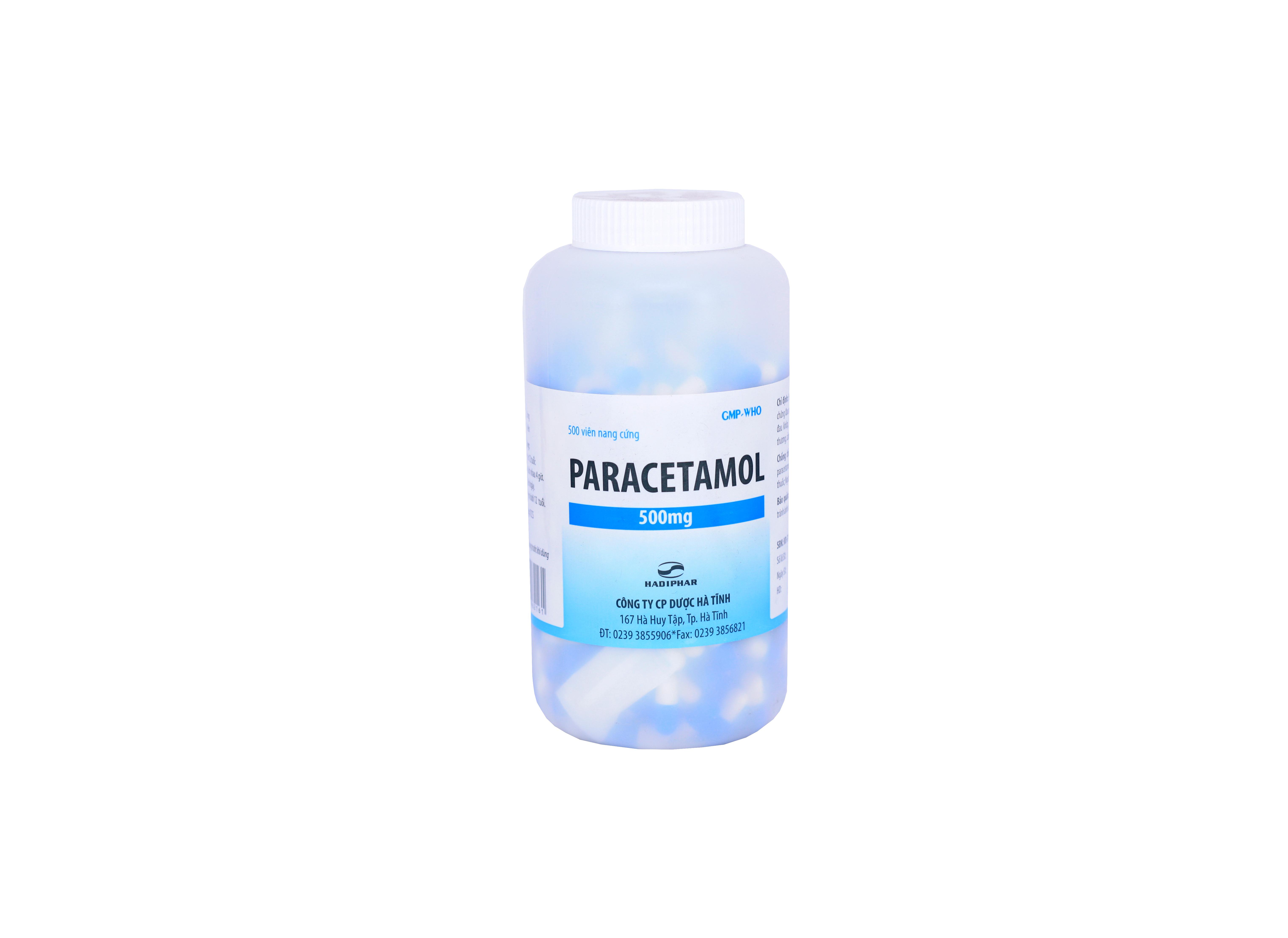 Paracetamol 500mg Hadiphar (C/500v)