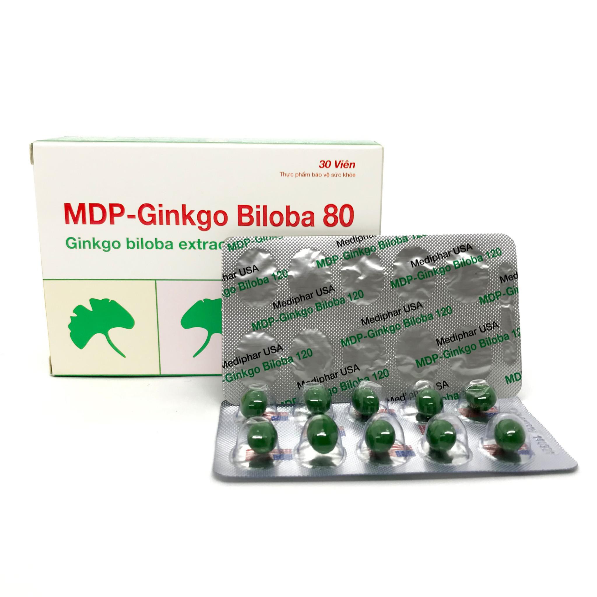 MDP Ginkgo Biloba 80mg Mediphar (Lốc/10h/30v)