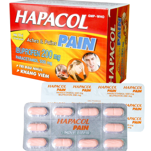 Hapacol Pain (Paracetamol, Ibuprofen) DHG Pharma (H/100v)