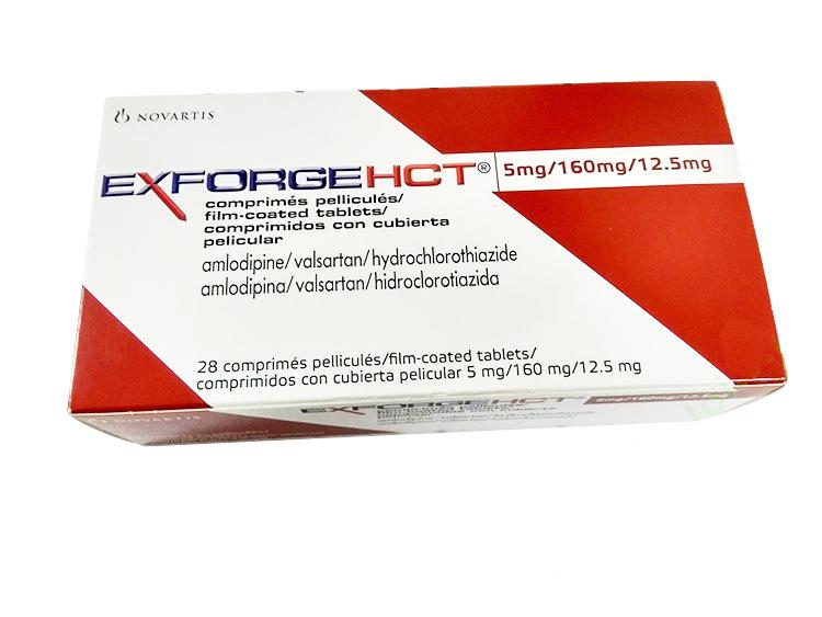 Exforge HCT 5mg/160mg/12.5mg (Amlodipin, Hydrochlorothiazide, Valsartan) Novartis (H/28v)