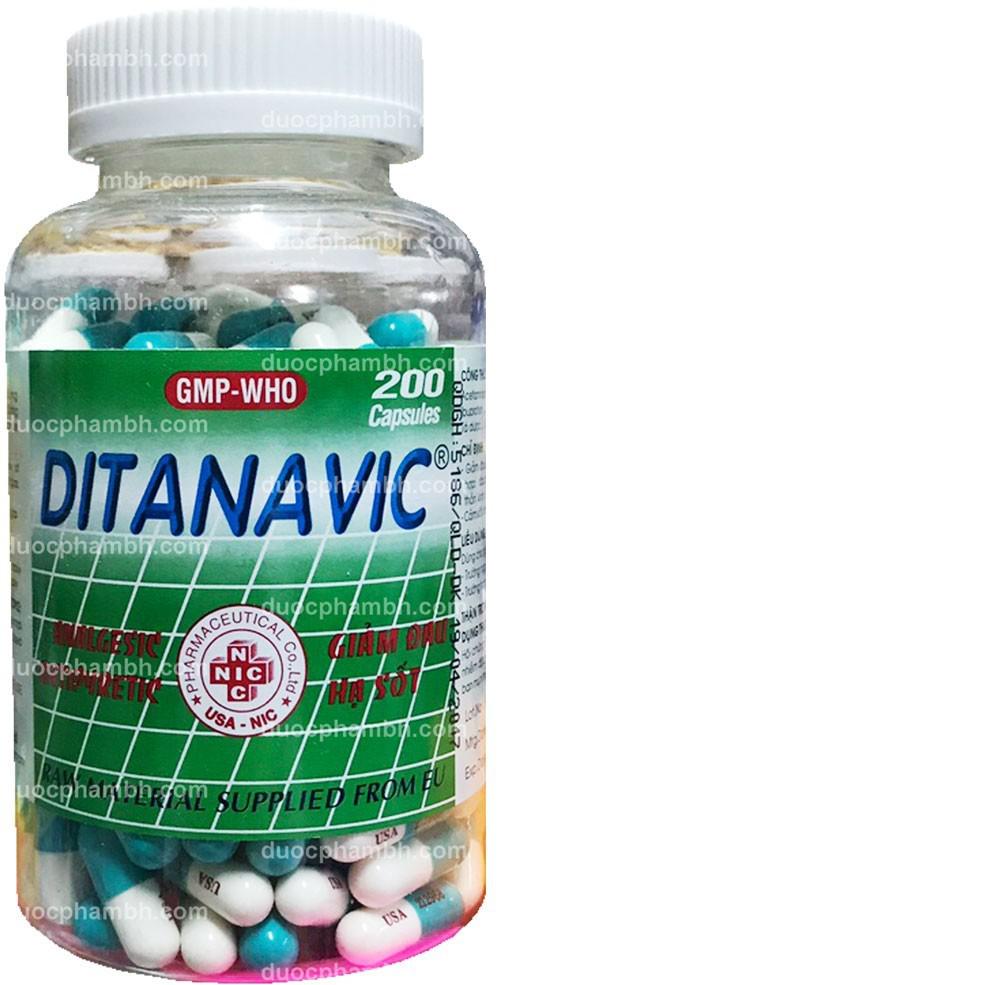 Ditanavic 325mg (Paracetamol, Ibuprofen) Usa-Nic (C/200v)