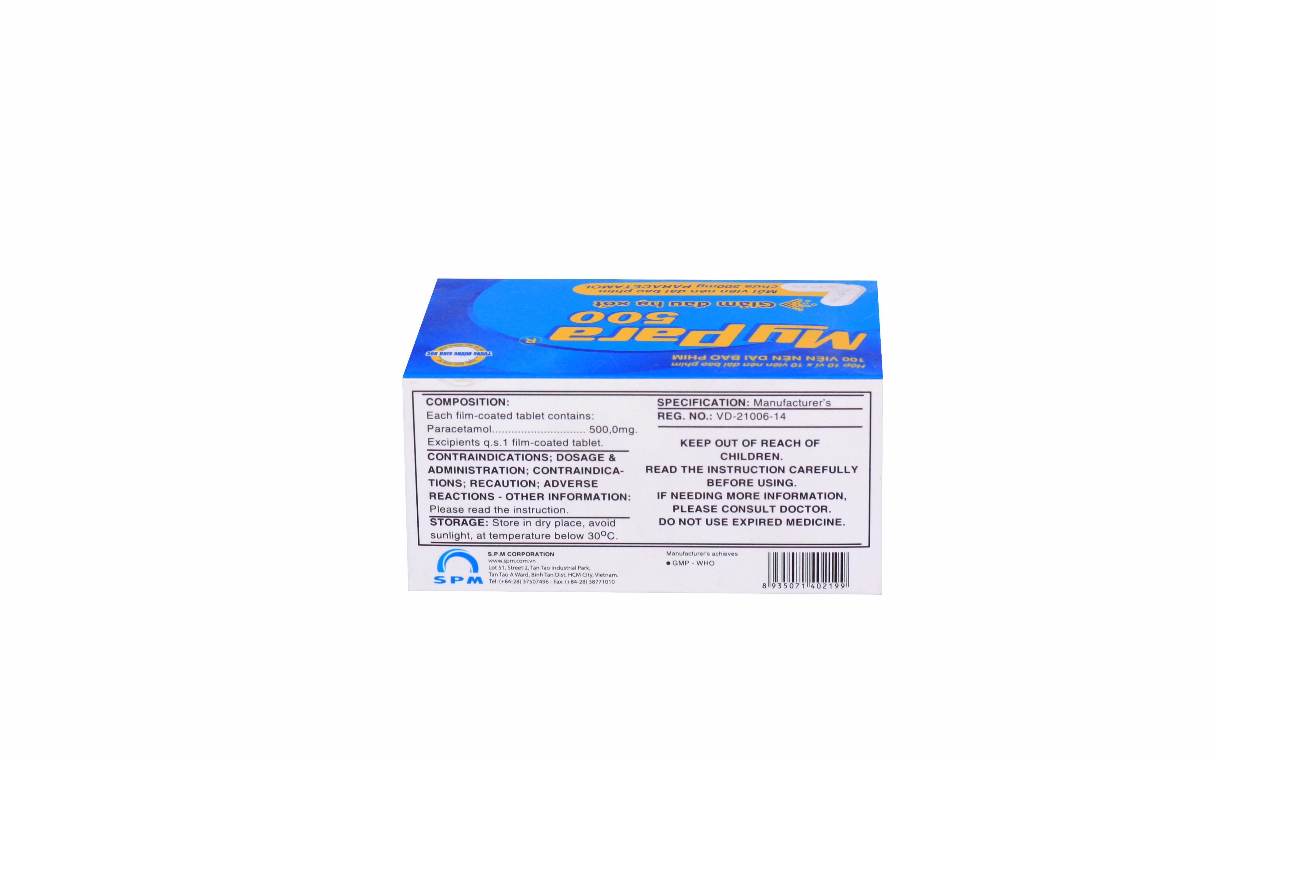 MyPara (Paracetamol) 500mg SPM (H/100v)