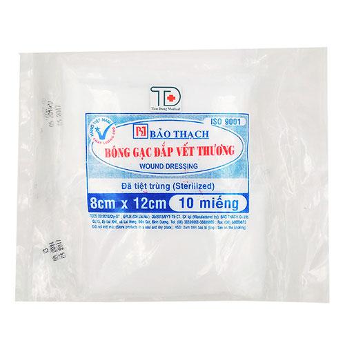 Bông Gạc Đắp Vết Thương Bảo Thạch 8cmx12cm (5Góix10Miếng)