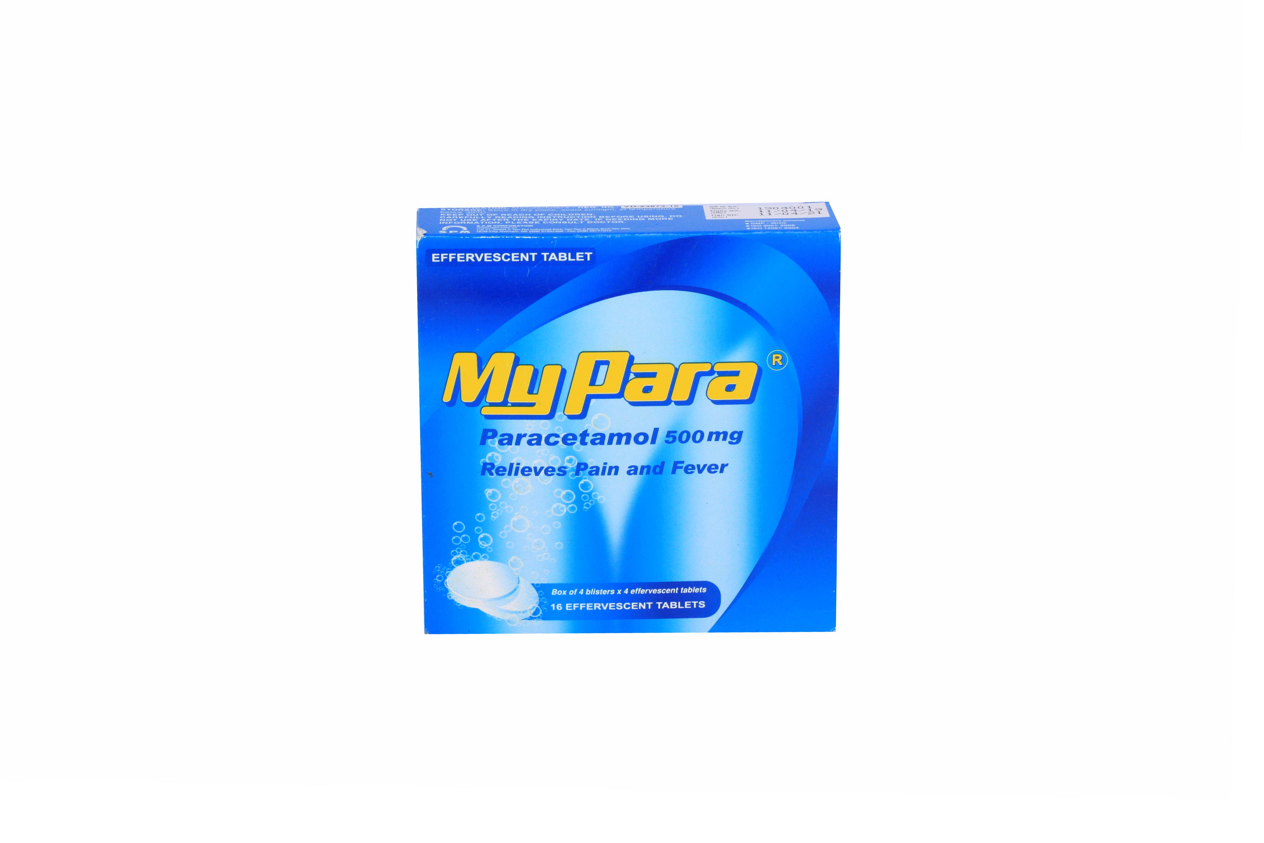 MyPara (Paracetamol) 500mg Sủi SPM (H/16v)