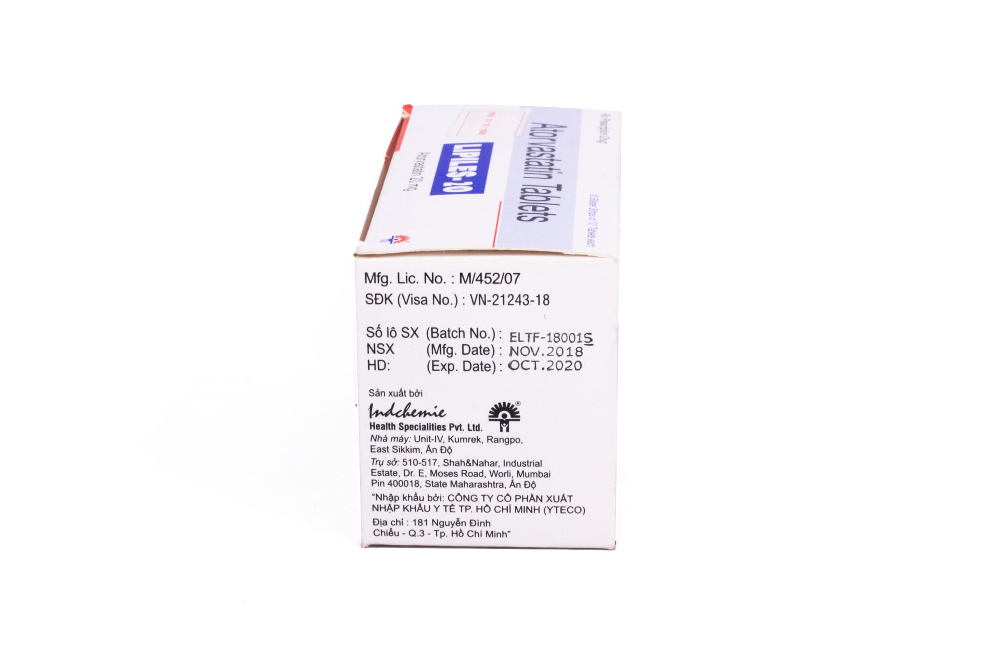 Atorvastatin tablet Lipiles 10mg_Indchemie  (h/100v)