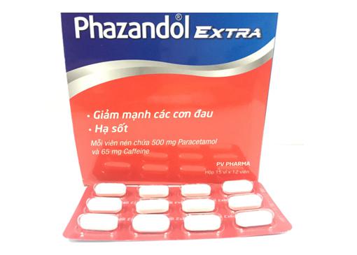 Phazandol Extra 500mg (Paracetamol, Cafein) Phúc Vinh (H/180v)