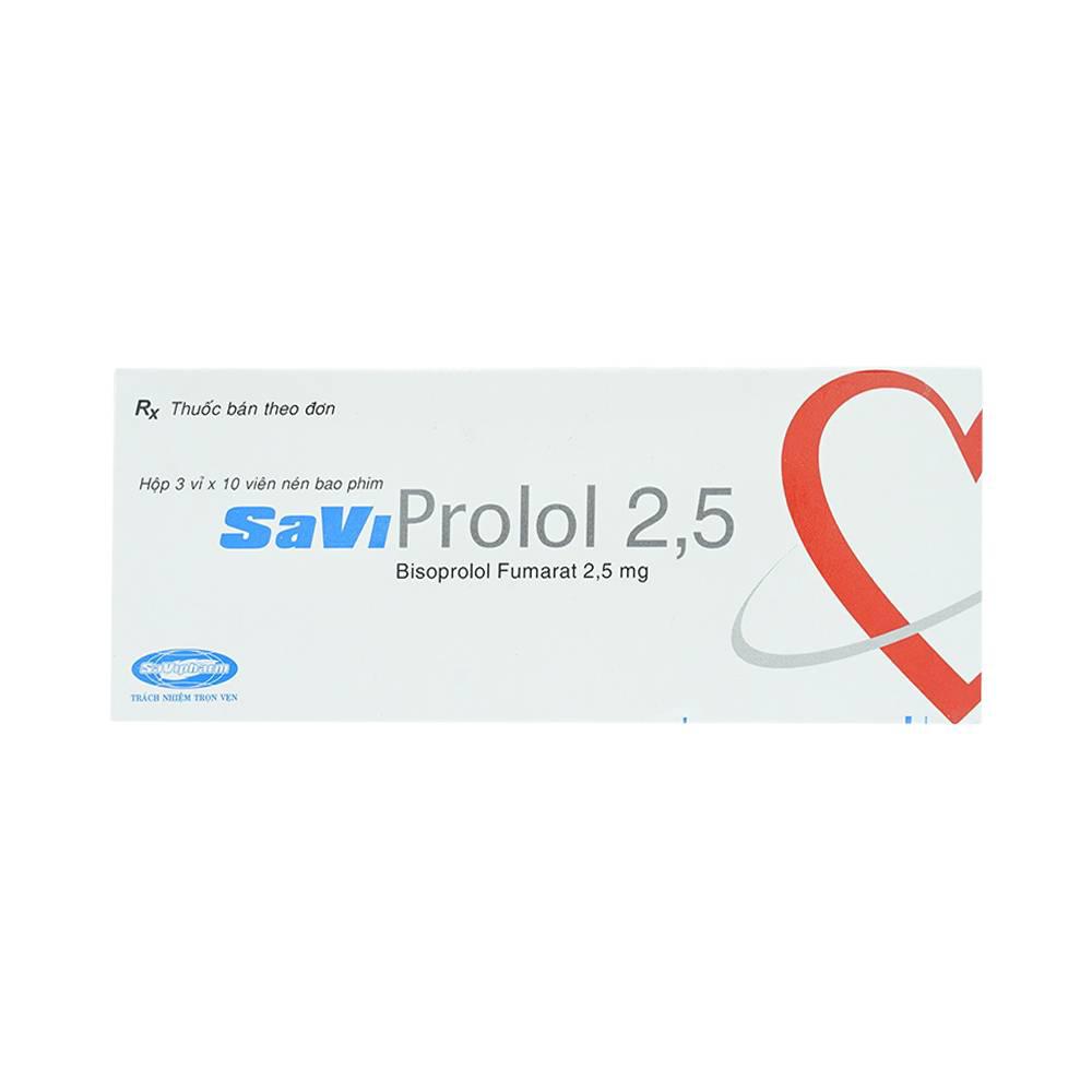 SaVi Prolol 2.5mg (Bisoprolol) (Lốc/10h/30v)