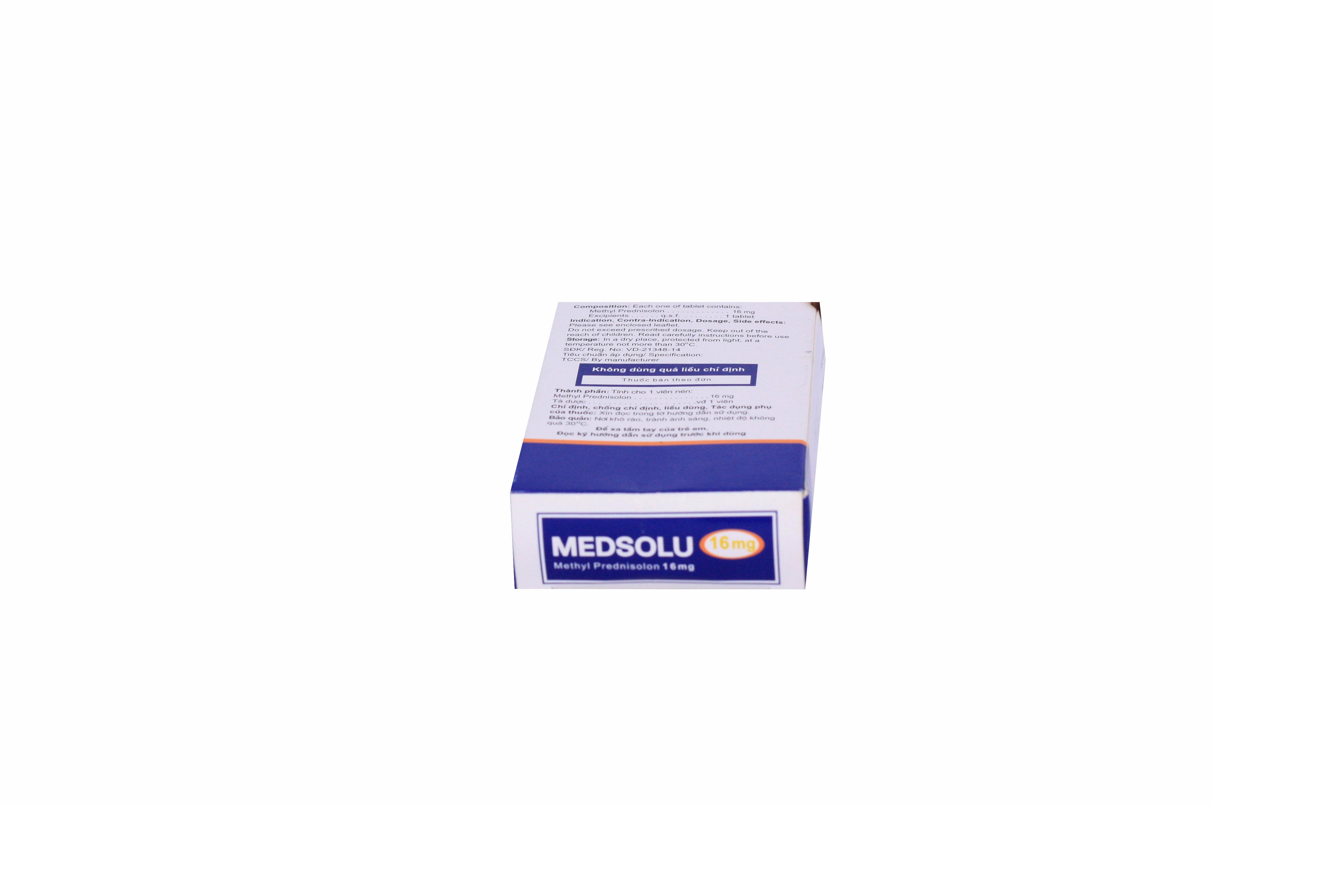 Medsolu 16mg (Methylprednisolon) Quapharco (H/30v)