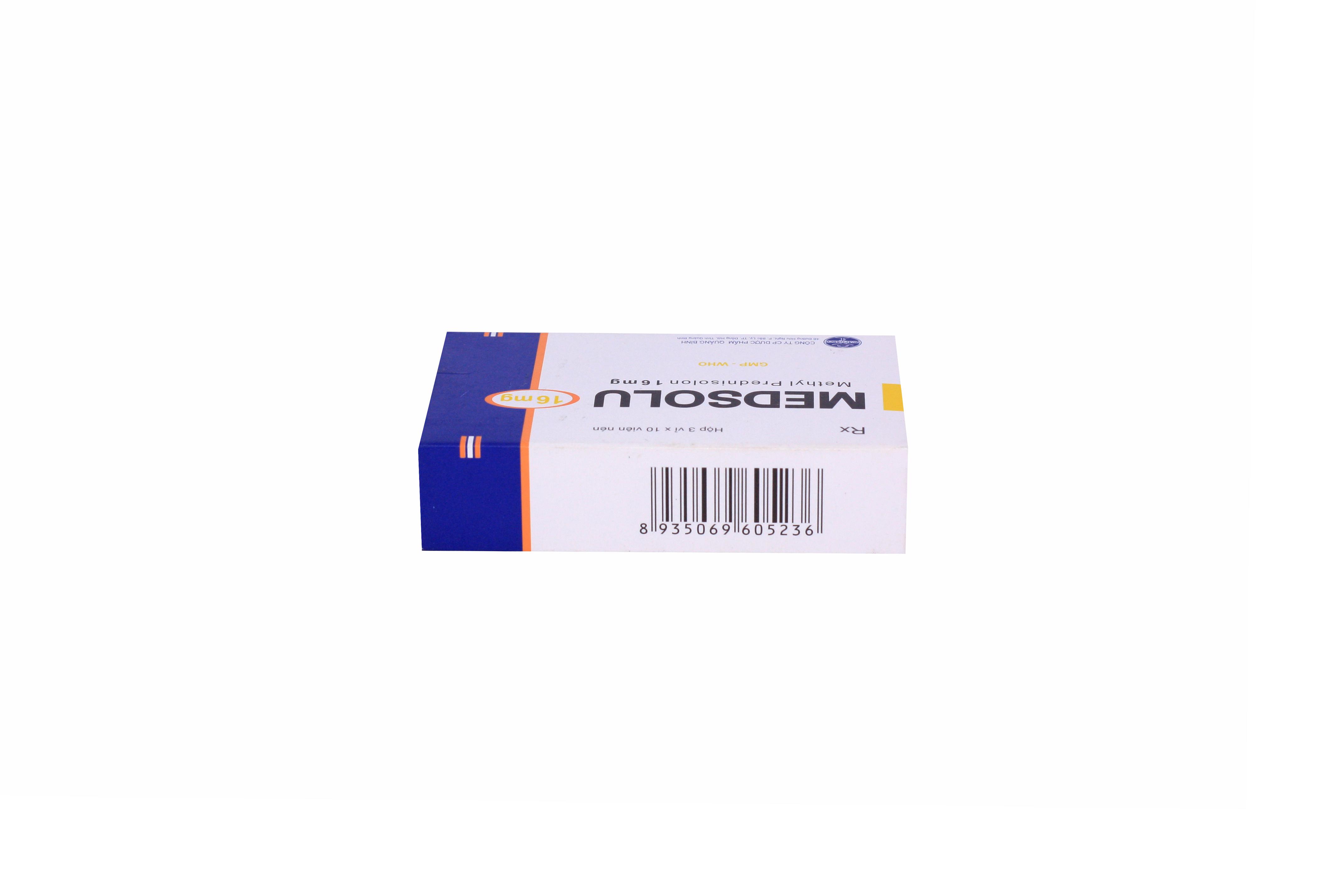 Medsolu 16mg (Methylprednisolon) Quapharco (H/30v)