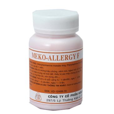 Meko-Alergy F (Chlorpheniramine Maleat, Phenylephrin HCl) Mekophar (C/100v)