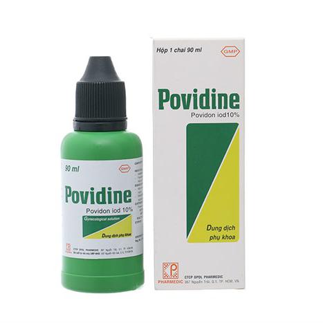 Dung Dịch Phụ Khoa Povidin 10% Pharmedic (Lốc/10chai/90ml) (Xanh)