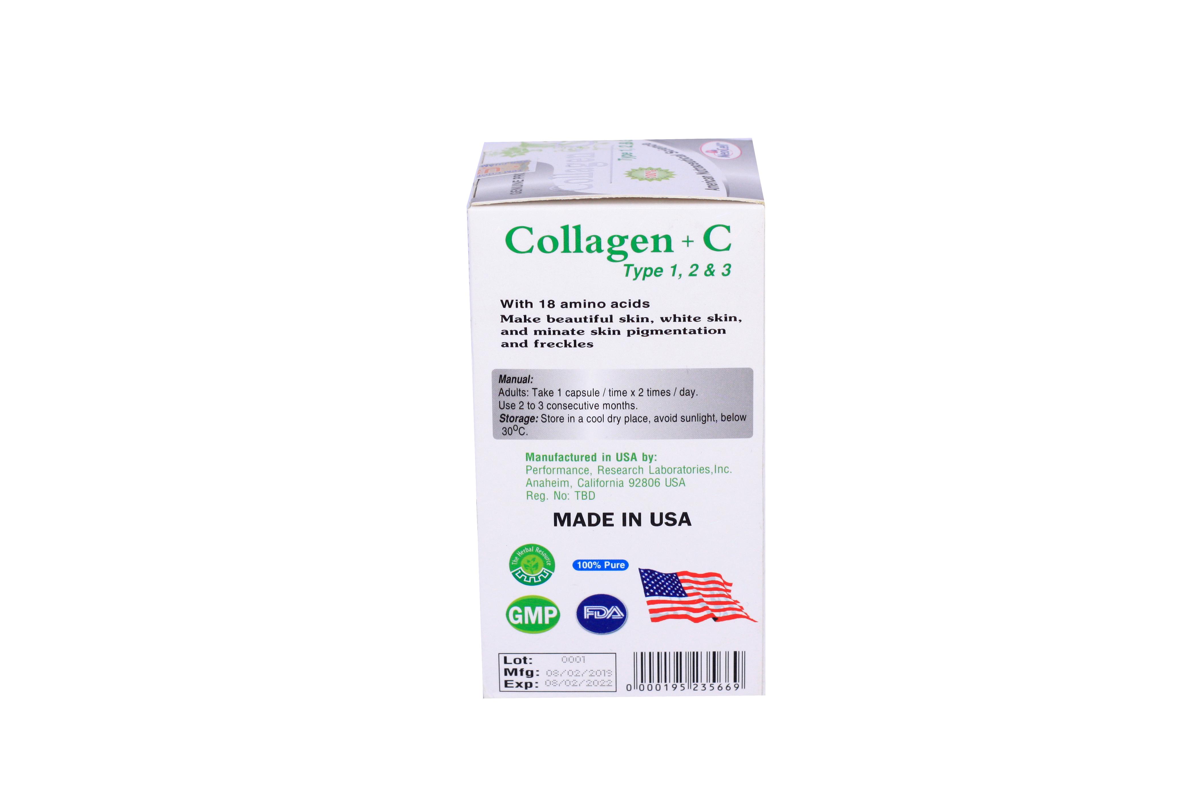 Collagen+C 1600mg Neocell USA (H/60v)