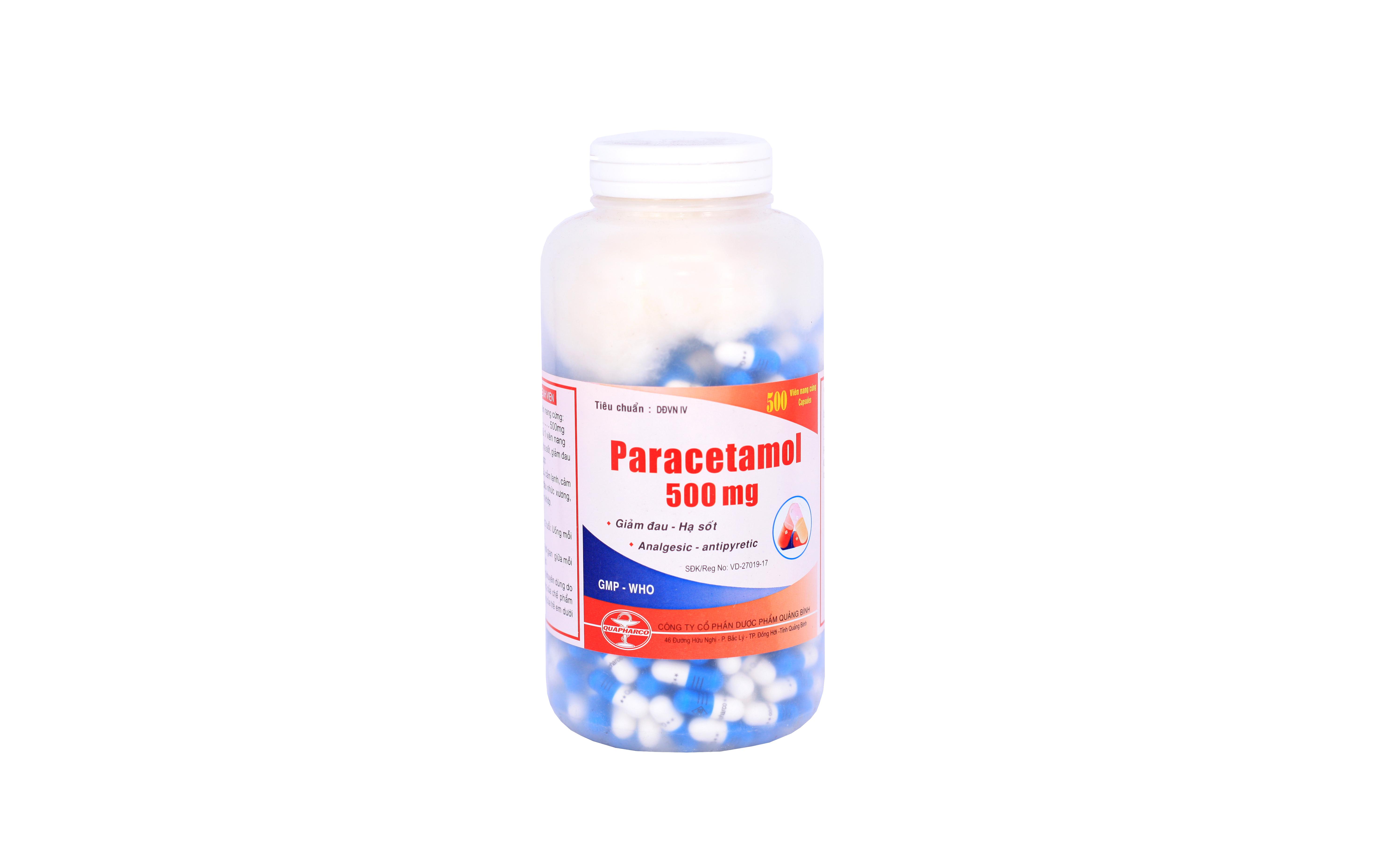 Paracetamol 500mg Quapharco (C/500v)