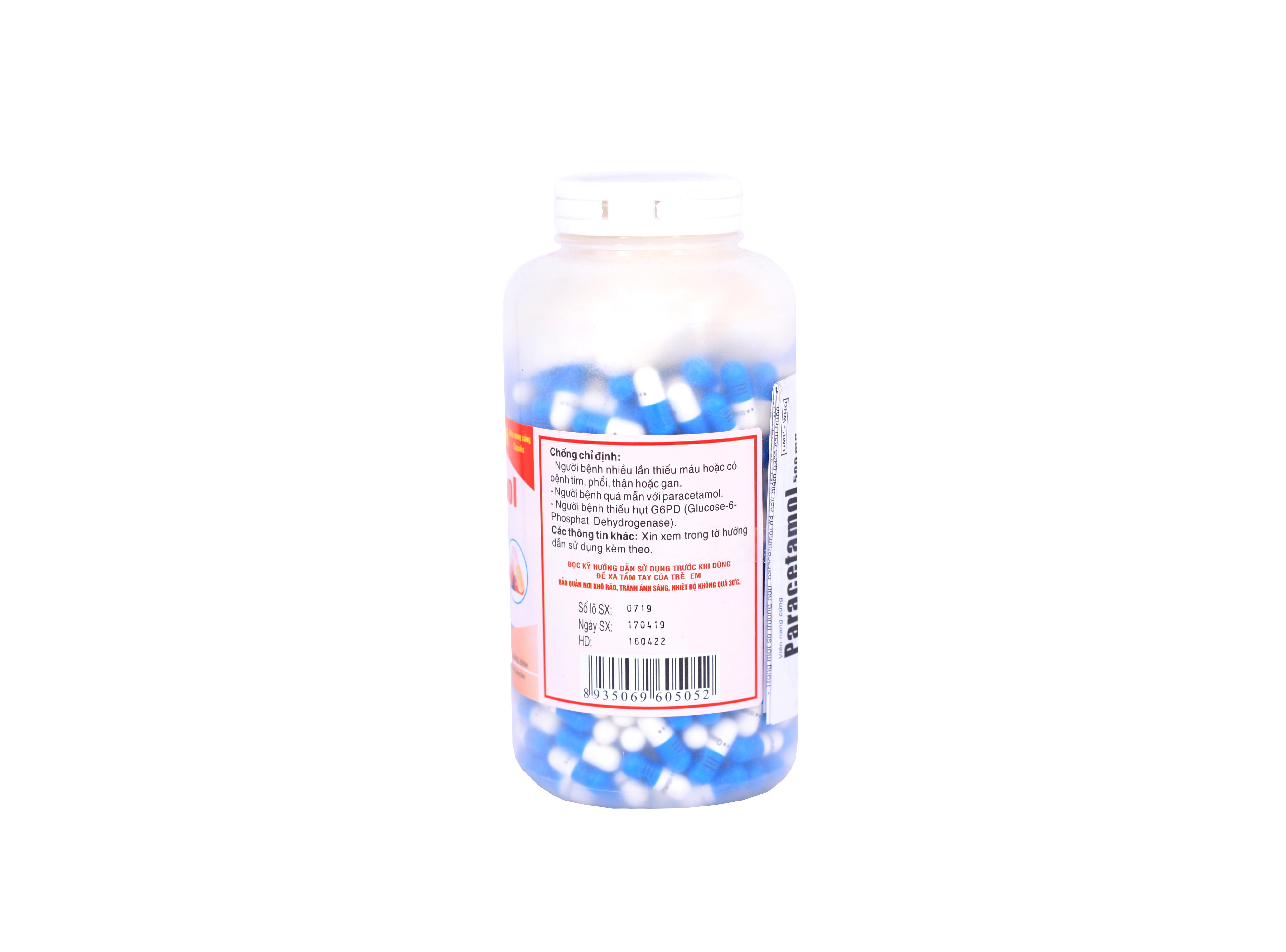 Paracetamol 500mg Quapharco (C/500v)