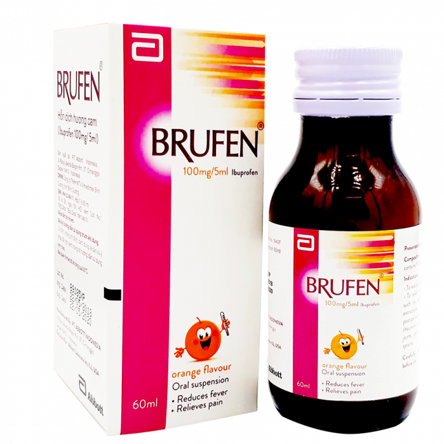Brufen Syrup (Ibuprofen) 100mg/5ml Abbott (C/60ml)