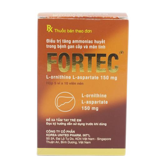 Fortec 150mg (L-ornithine L-aspastate) Dongkwang  (H/50v)